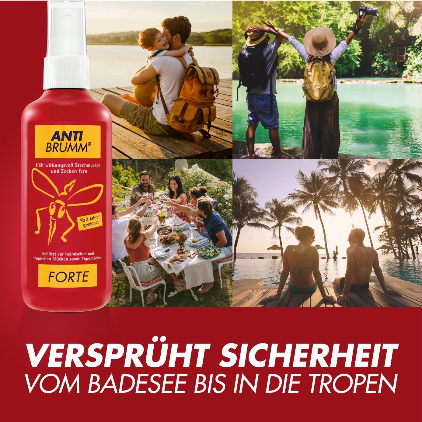 Versprüht Sicherheit vom Badesee bis zu den Tropen