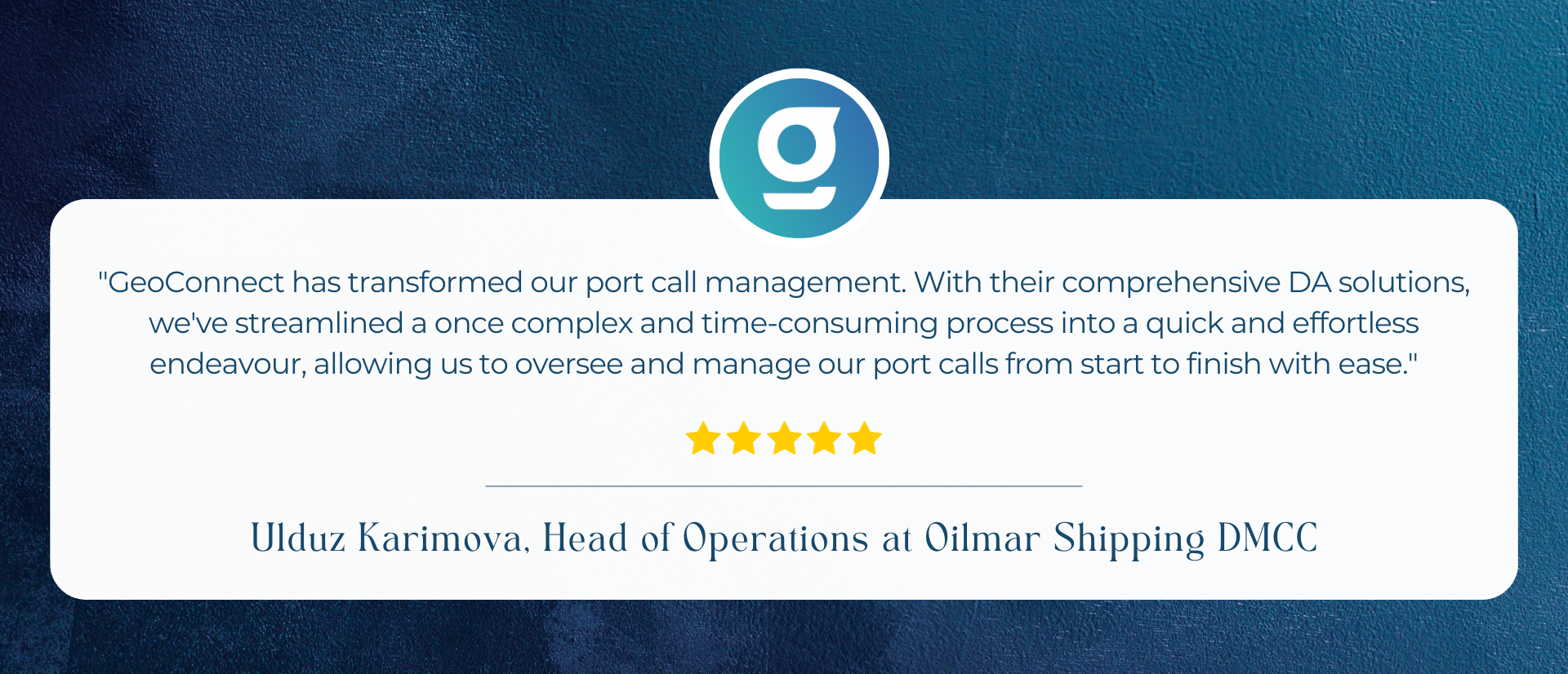 Testimony from Ulduz Karimova, Head of Operations at Oilmar Shipping DMCC