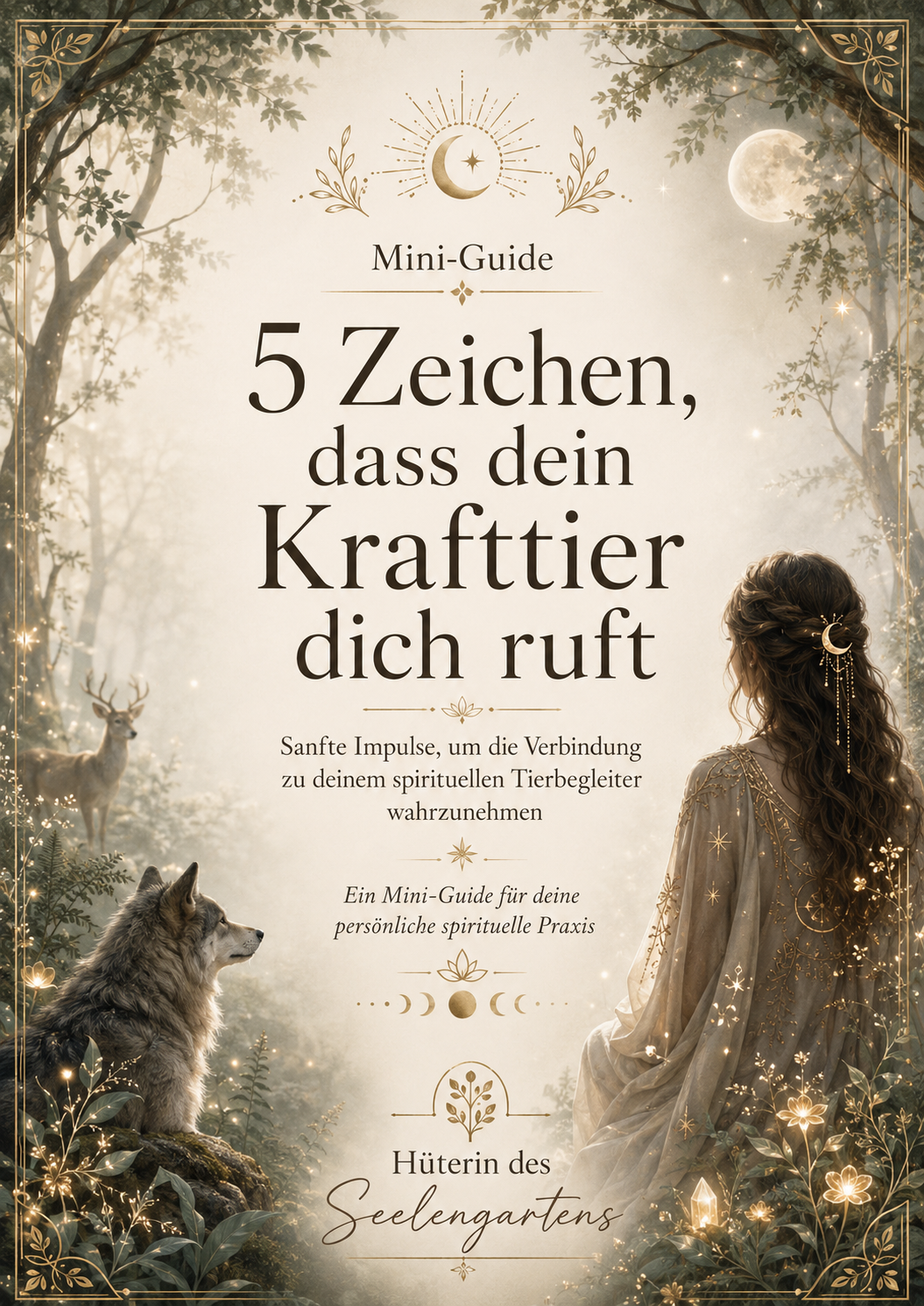 Cover des Mini-Guides „5 Zeichen, dass dein Krafttier dich ruft“