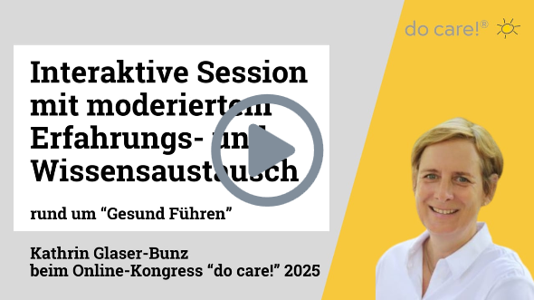 Kathrin Glaser-Bunz beim Online-Kongress von “do care!“ 2025