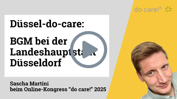 Sascha Martini von der Landeshauptstadt-Düsseldorf beim Online-Kongress von “do care!“ 2025