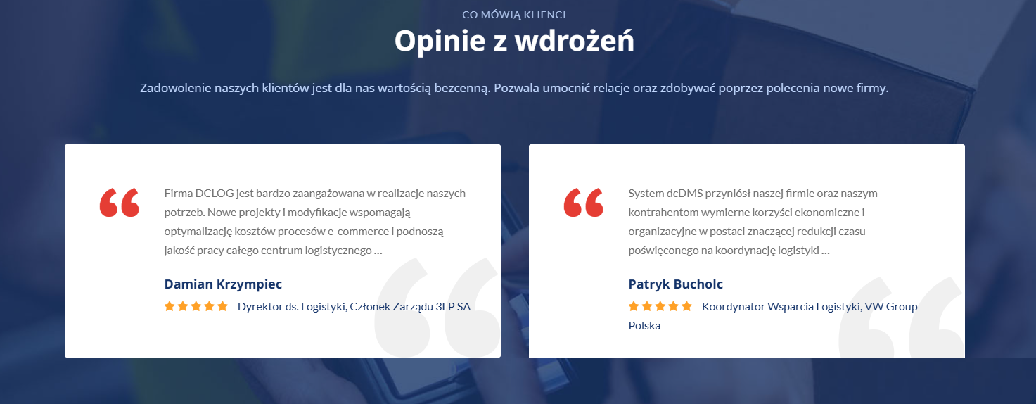 Opinie klientów