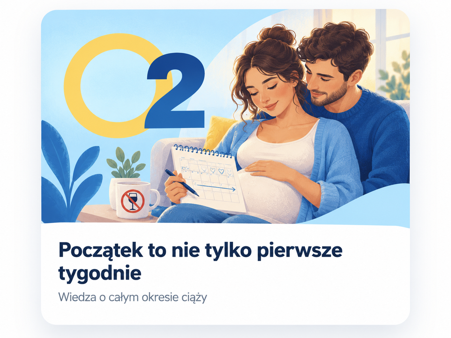 Początek to nie tylko pierwsze tygodnie – para w ciąży z kalendarzem