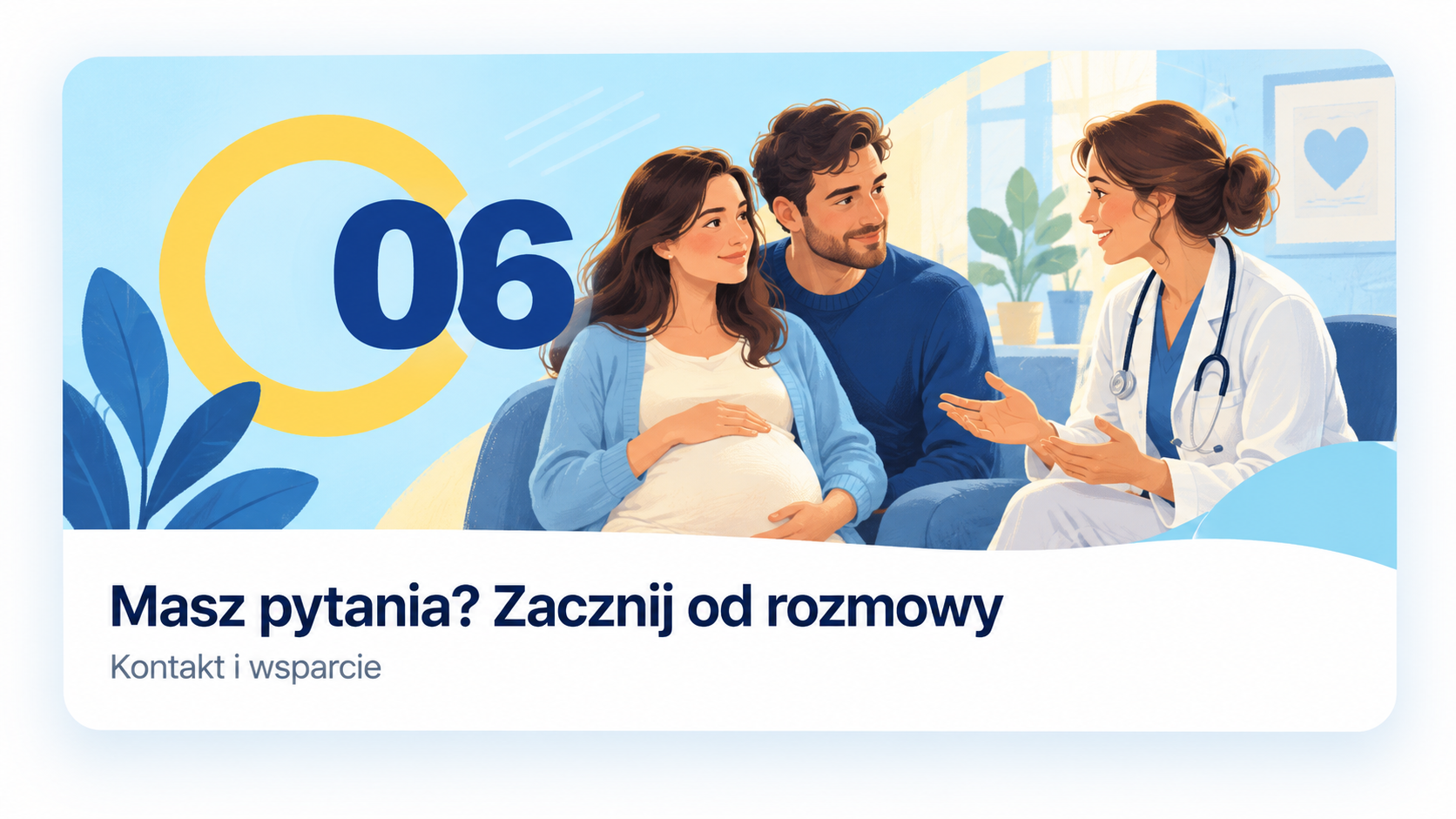 Masz pytania? Zacznij od rozmowy – para rozmawia z lekarką