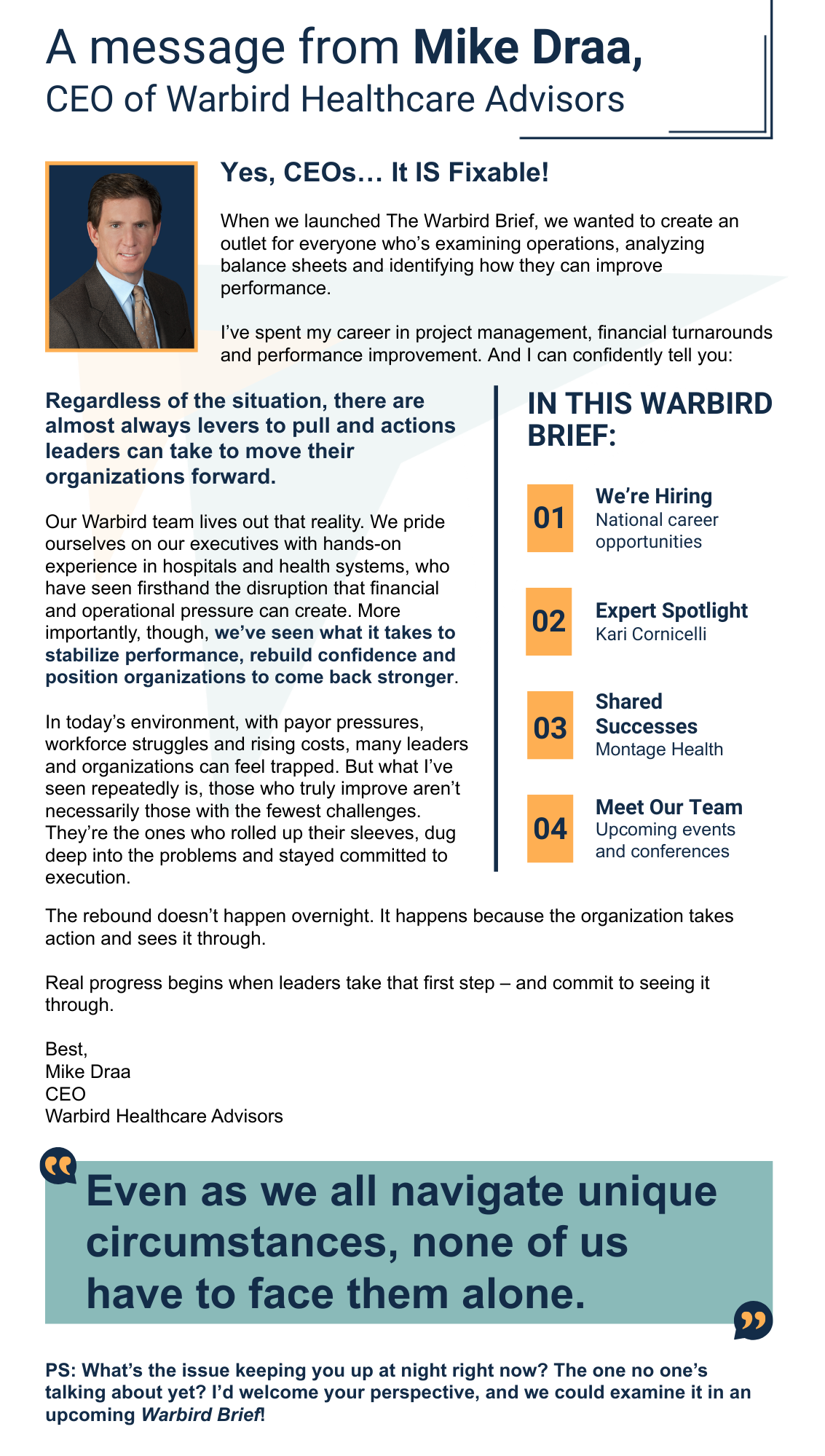 Visit our landing page