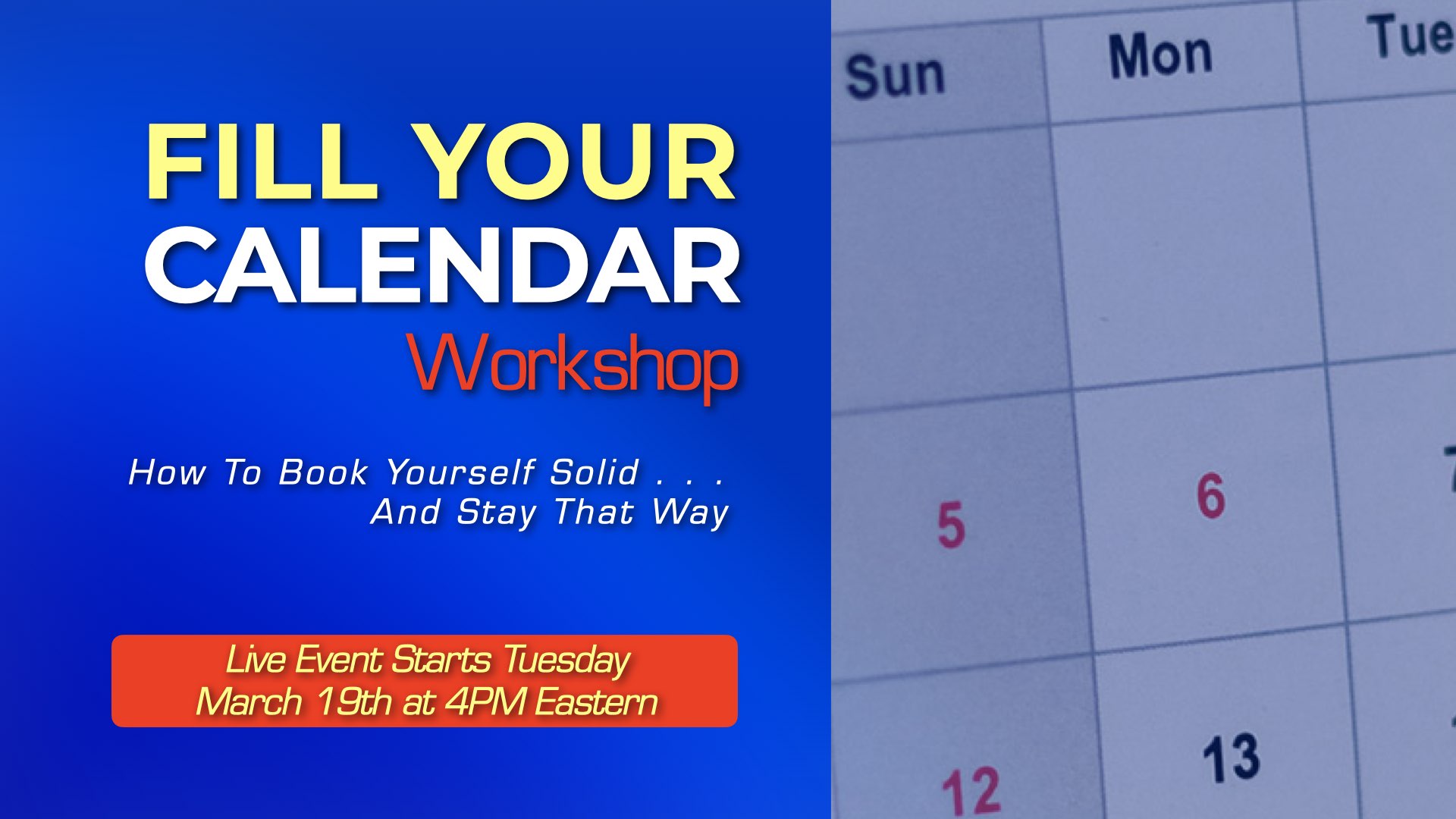 Fill Your Calendar Workshop