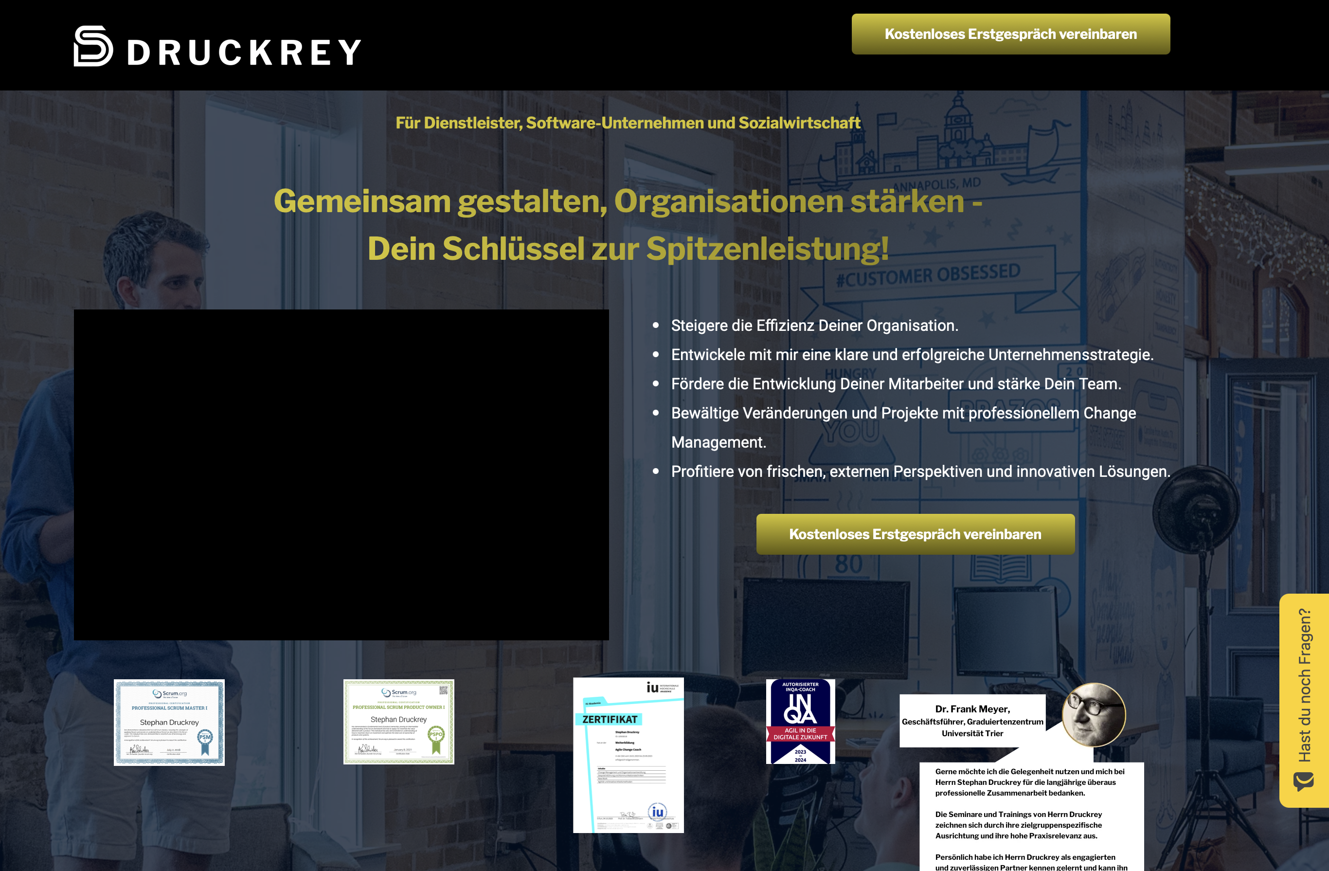 Stephan Druckrey Organisationsberatung Webseiten Projekt