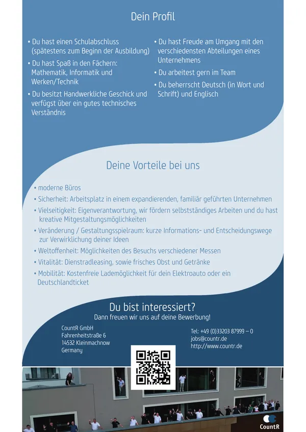 Ausbildung zum Mechatroniker bei CountR GmbH