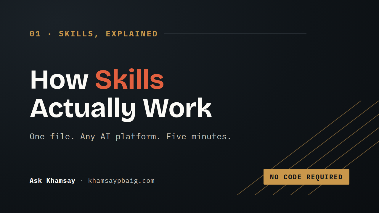 How Skills Actually Work — cheat sheet