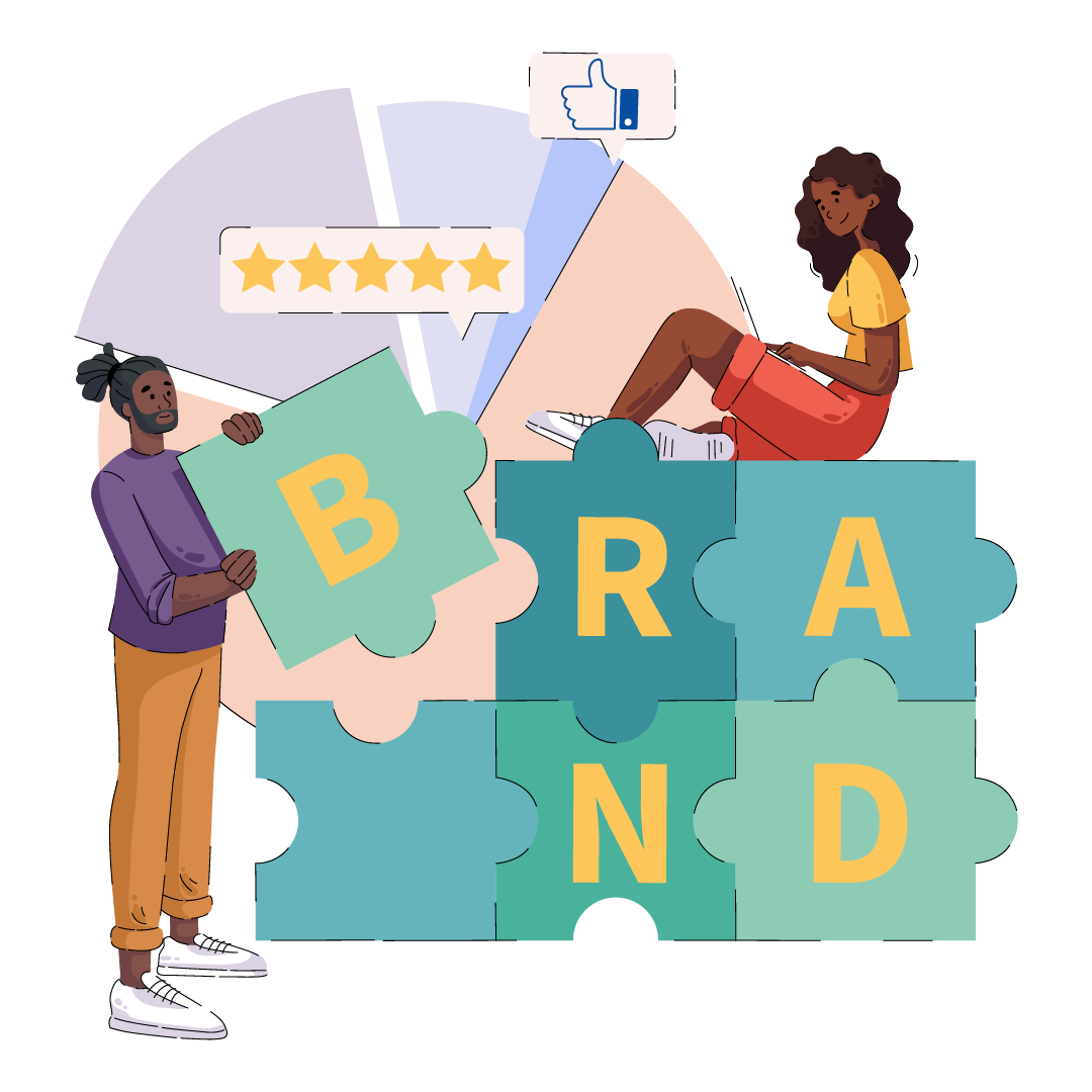 Puzzle piece branding picture to align with Project BrandBlend's focus on brand loyalty and customer retention.