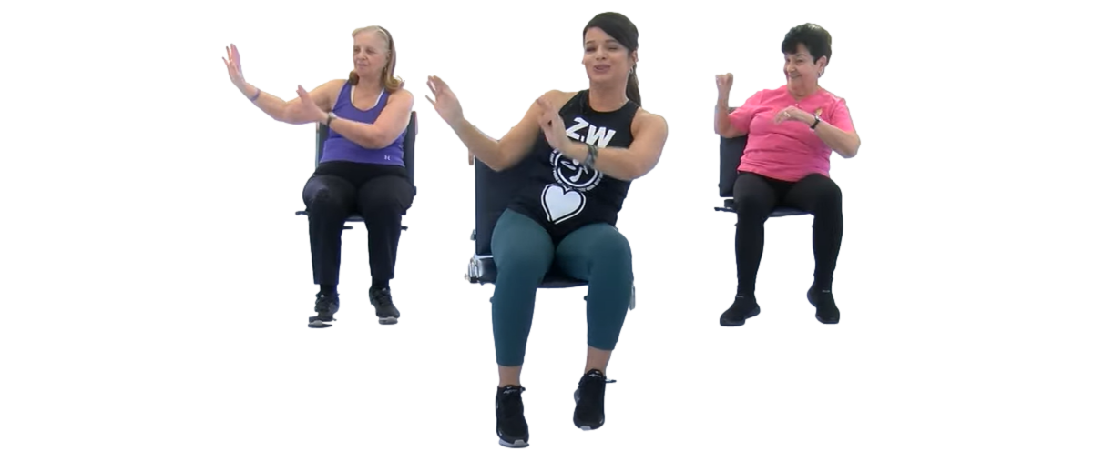 Michelle leading a Zumba in Chair class