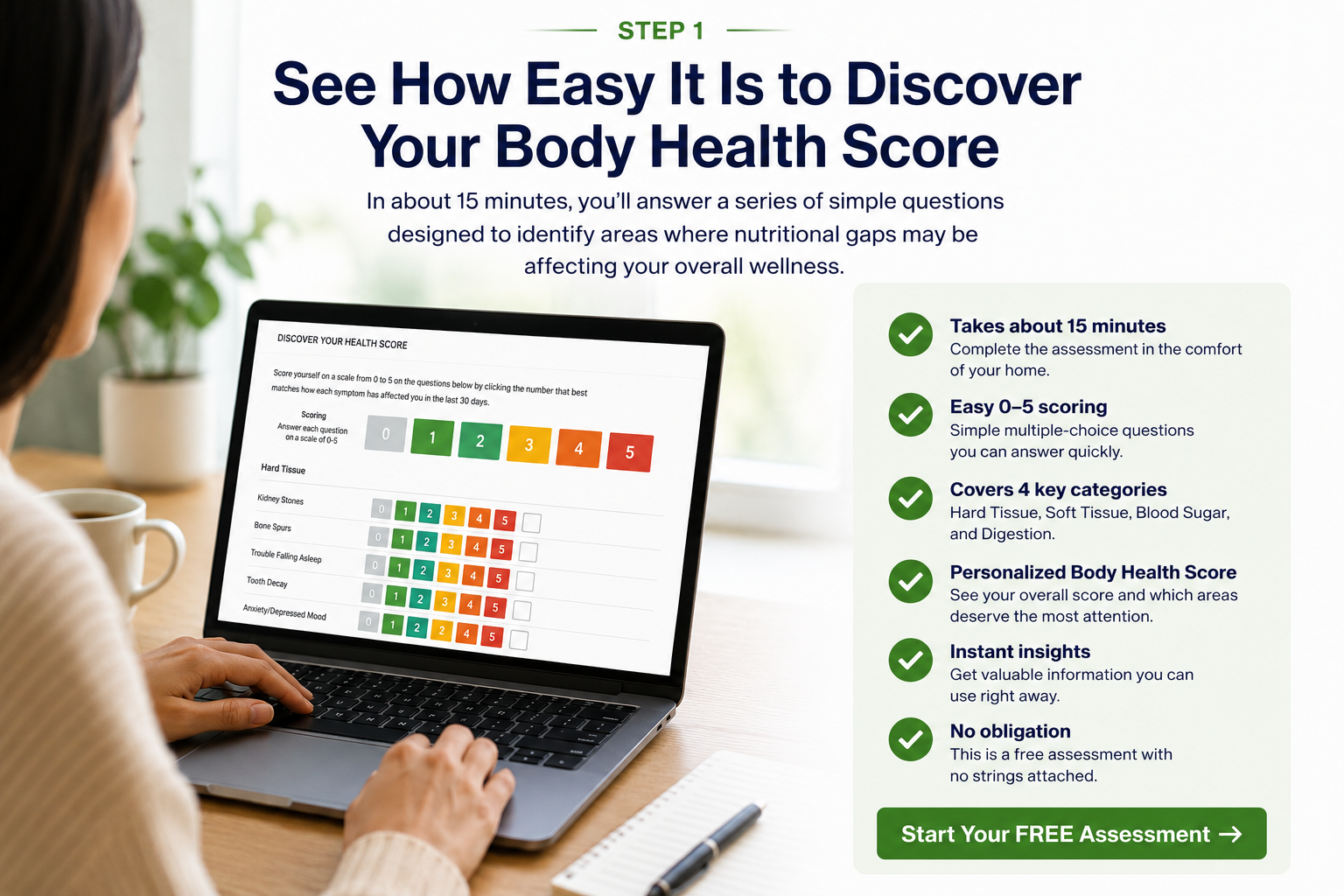 Start your FREE Body Health Score Assessment