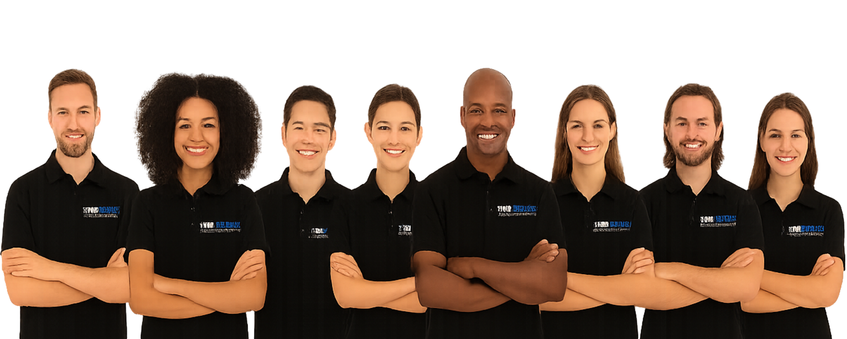 1-800-BIZ-FUNDS Team Banner with Logo on Shirts