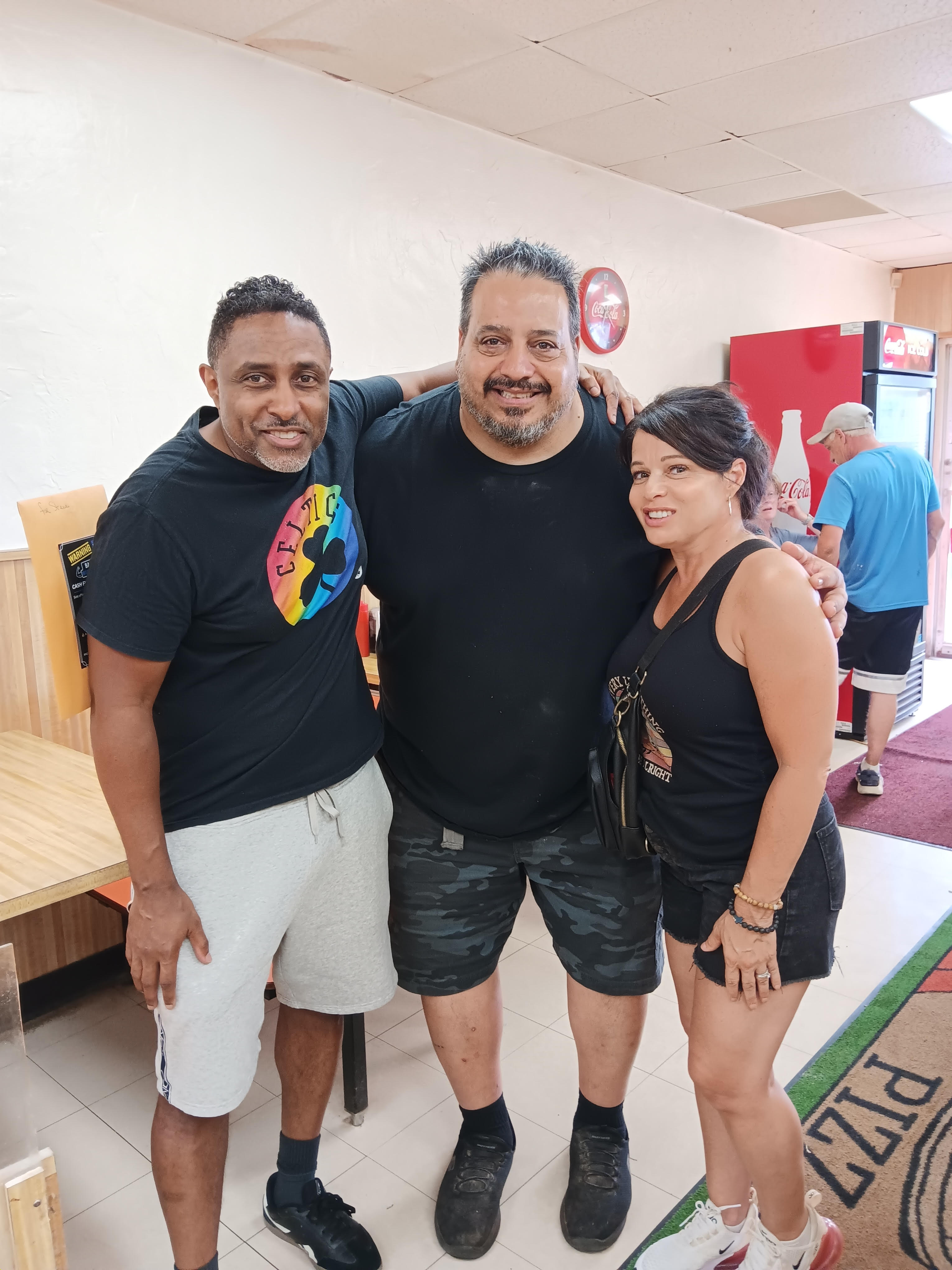 Steve with supporters