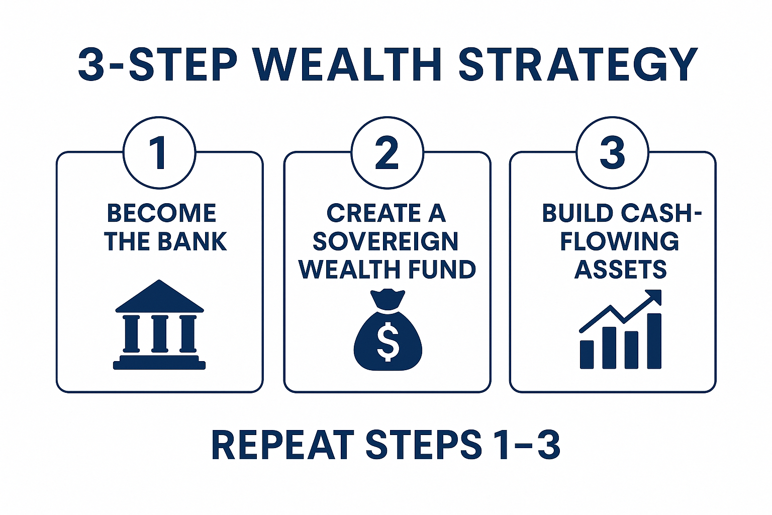 3-Step Simple Wealth System Infographic