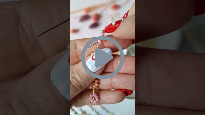 🌸 Make a flower bracelet with me 🌸 #diy #miyuki #beads #jewelry #bracelet #seedbeads