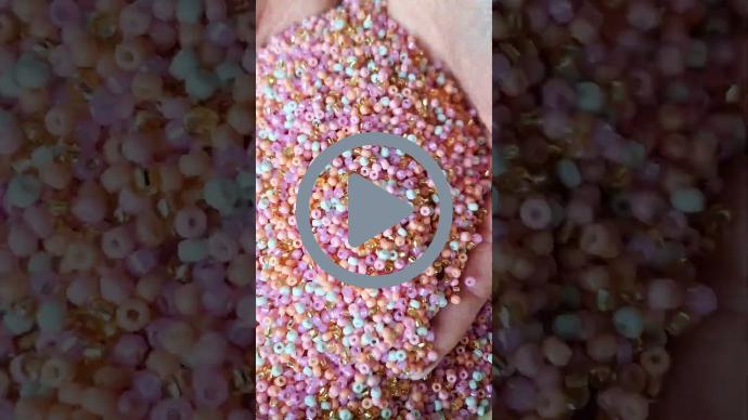 🩷🧡 Soft colors and soft vibes 🧡🩷 Miyuki seed beads 8/0 8-mix121 - Pastel sorbet #Miyuki #beads #mix