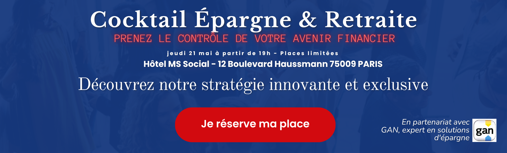 Cocktail Cap Epargne spécial PER avec le GAN