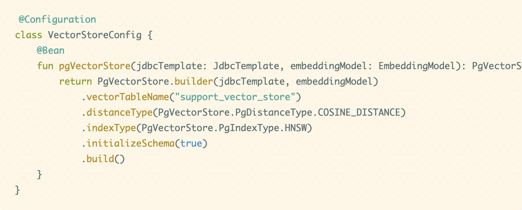 Spring AI's VectorStore
