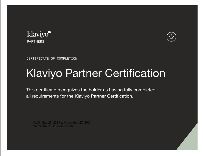 Klaviyo Partner Certification - Klaviyo Partner