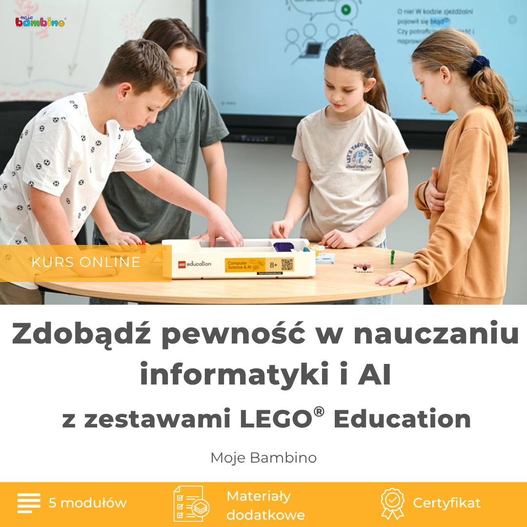 Kurs online Zdobądź pewność w nauczaniu informatyki i AI od Moje Bambino.