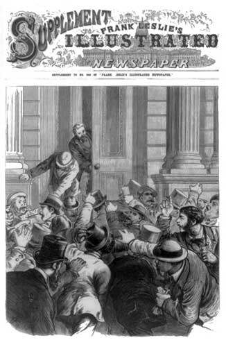 Financial Panic of 1873, by Frank Leslie’s illustrated newspaper.