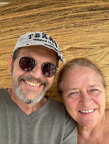 Dave & Kathy at the Worlds largest ball of twine, Cawker City, Kansas