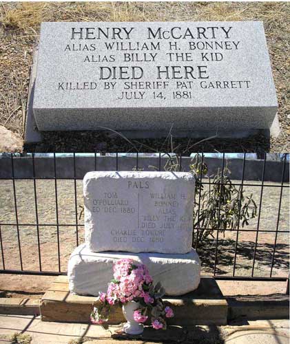The site of his death and grave, of Billy the Kid, at Fort Sumner, New Mexico. Photos by Kathy Alexander, 2008.