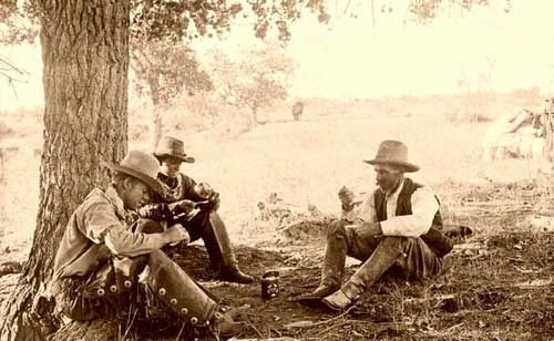 Cowboys taking a break. Photo by Erwin E. Smith, 1907.