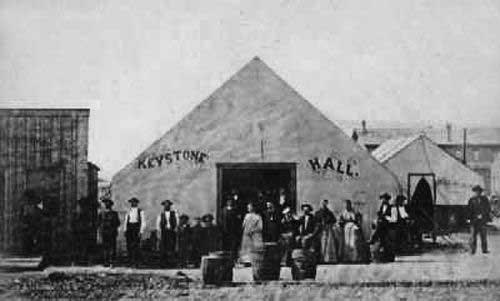 Keystone Hall, Laramie, Wyoming, 1868.