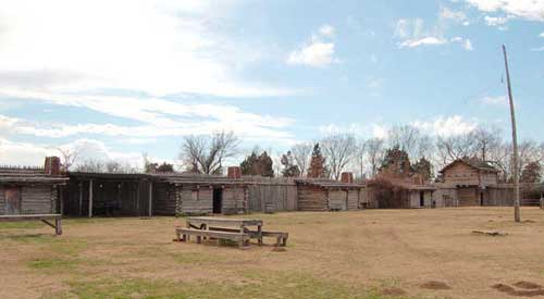 Recreated Fort Parker, Texas. Photo by Kathy Alexander. 