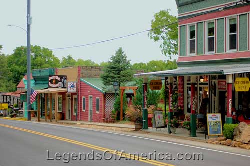 Main Street buildings in Caledonia, Missouri by Dave Alexander.