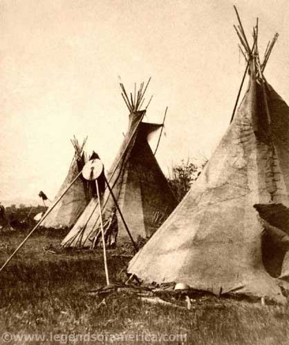 Nez Perce camp in Montana, around 1871