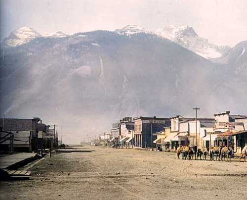 Silverton in 1900. Touch of color by LOA.