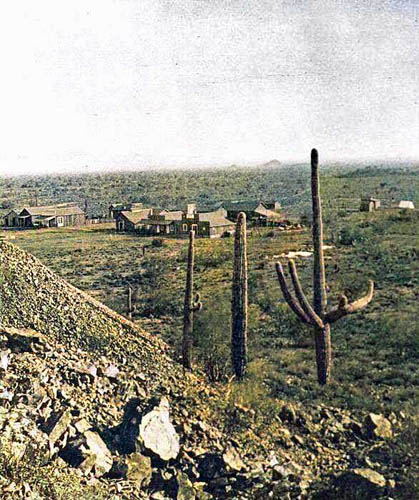 Vulture City, Arizona 1870s. Touch of color by LOA