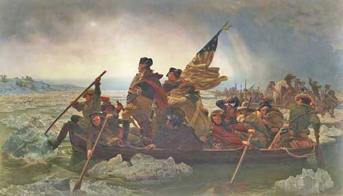 Washington Crossing the Delaware River by Emanuel Leutze 1851.