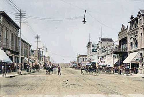 1890s Winfield Kansas. Touch of color by LOA.