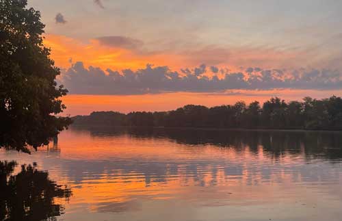 From the dock across the street at our home outside of Warsaw, MO