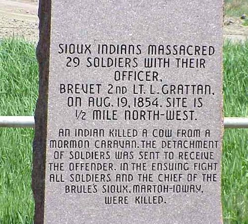 Grattan Massacre Marker.