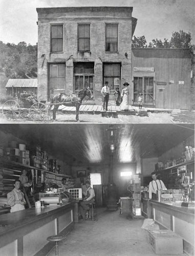  Fred Massey Store in Iowa Point, Kansas, about 1900.