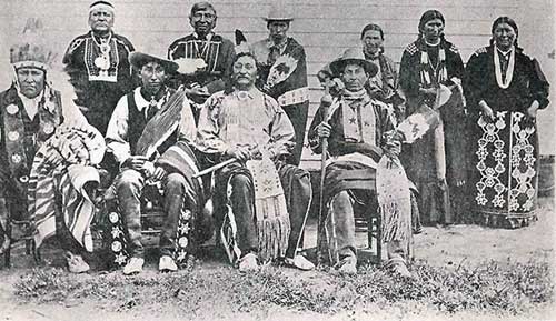 Otoe-Missouria Indians, circa 1915, Red Rock, Oklahoma