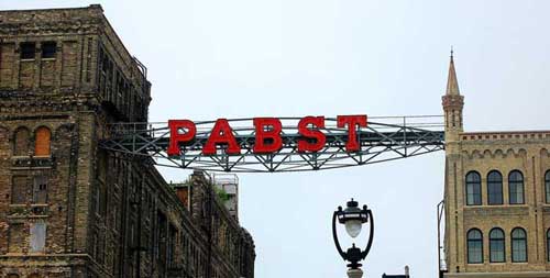 During Prohibition, Pabst Brewing switched to cheese, soft drinks, and malt extract to stay in business. After the prohibition ended, Pabst sold the cheese operation to Kraft and went back to making beer and putting blue silk ribbons on the bottles. Photo by Kathy Alexander.