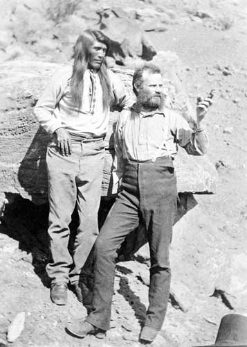 John Wesley Powell and Tau-gu, a Paiute Native American, 1873