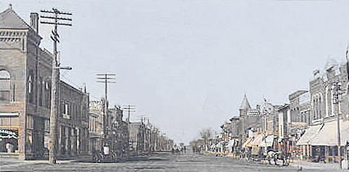 Sceneca, Kansas main street about 1900