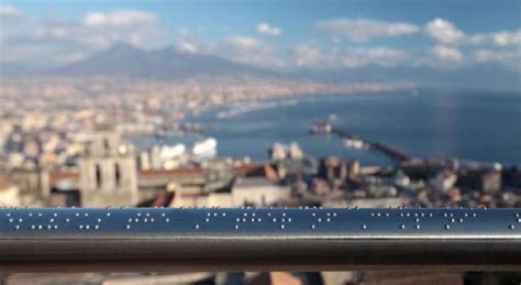 Castle Sant'Elmo Handrail in Braille in Italy.