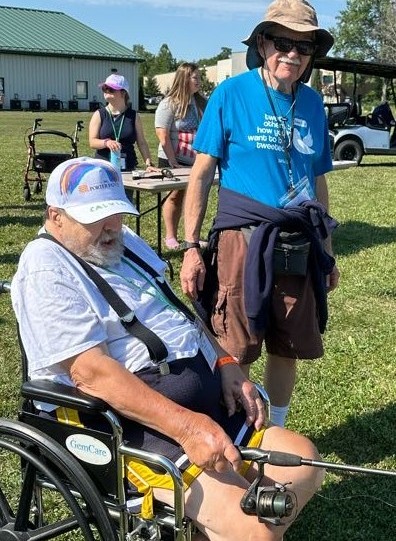 Dave and a guest participant fishing