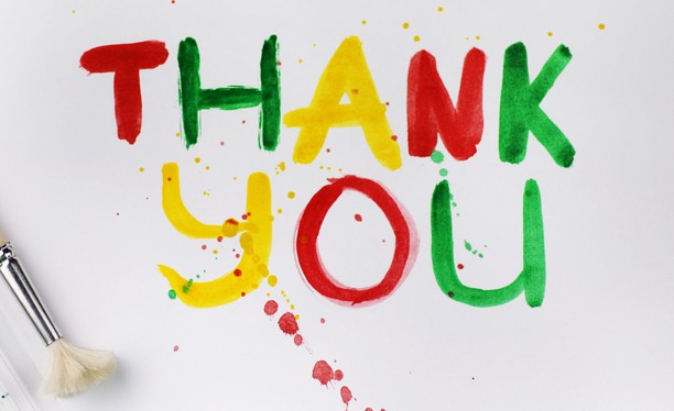 Thank you painted