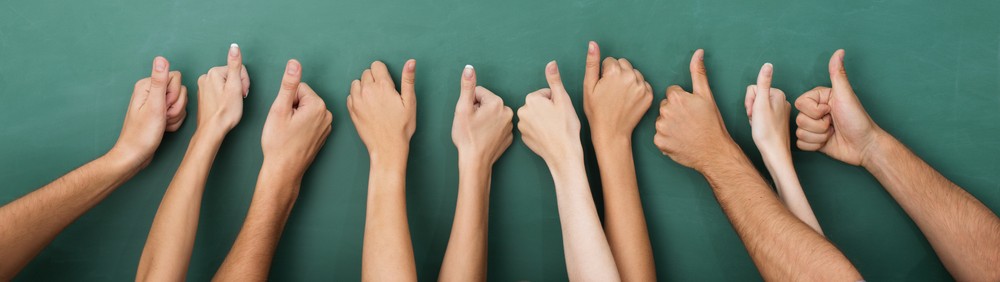 A bunch of thumbs up