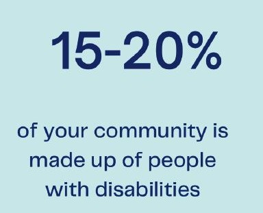 15-20 percent of your community is made up of people with disabilities