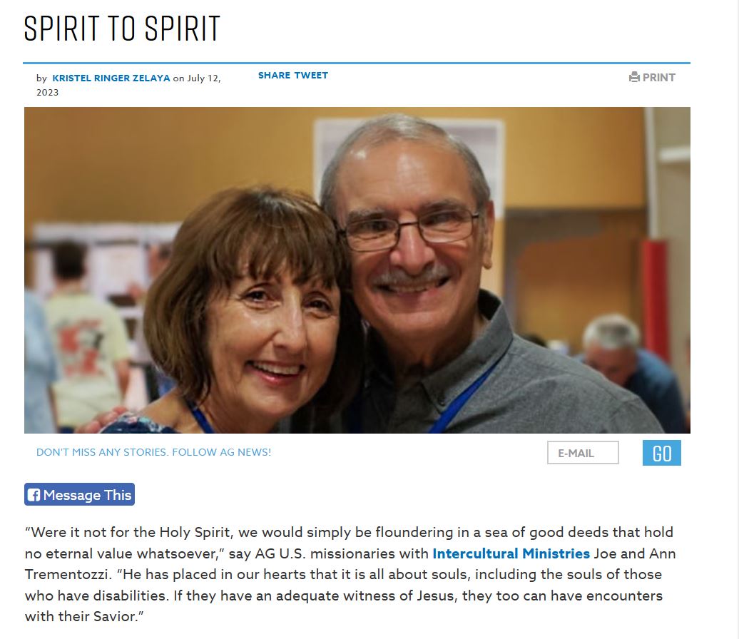 Spirit to Spirit Article